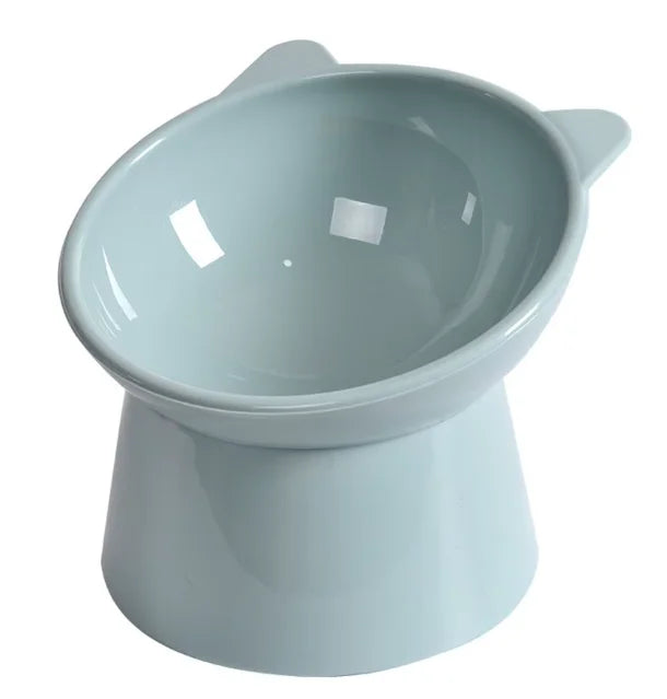 Cat-Ear Elevated Pet Bowl – Ergonomic Raised Feeder for Cats & Small Dogs, Non-Slip Base, Reduces Neck Strain