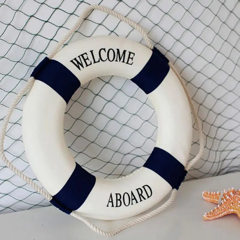 Hanging Round Decorative Lifebuoy For Wall Decoration Home Living Room Party Marine Beach Wedding Wall Hanging Lifebuoy Decors
