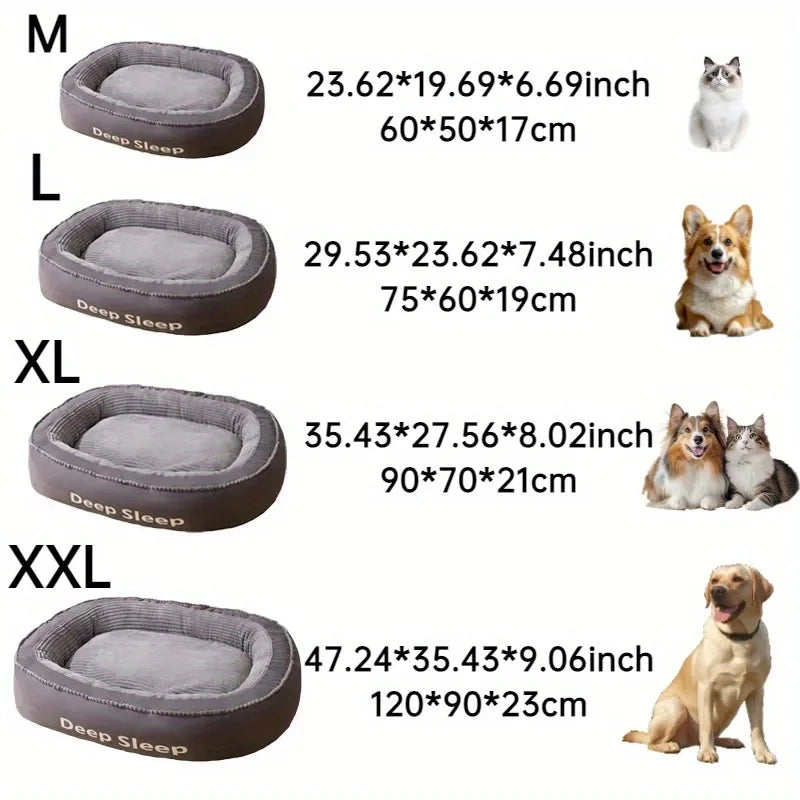 Pet Bed Round Dog Kennel Soft Washable Dog Cat Cushion Bed