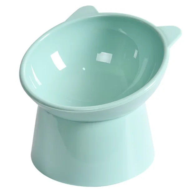 Cat-Ear Elevated Pet Bowl – Ergonomic Raised Feeder for Cats & Small Dogs, Non-Slip Base, Reduces Neck Strain