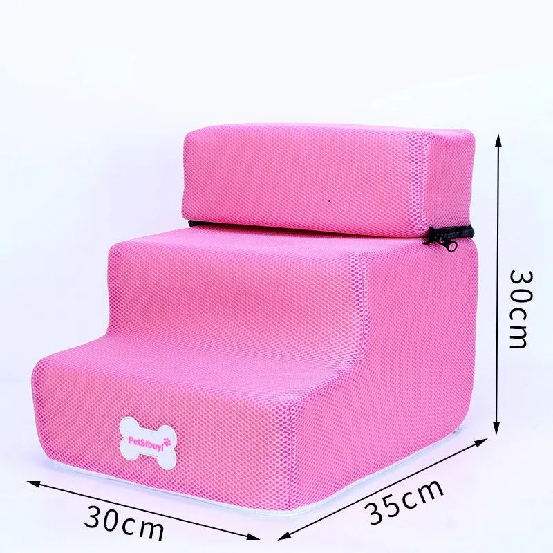 Hot Dog House Dog Stairs Pet 3 Steps Stairs for Small Dog Cat Pet Ramp Ladder Anti-slip Removable Dogs Bed Stairs Pet Supplies