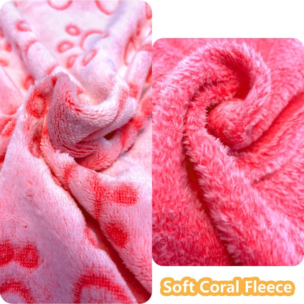 1pcs Ultra-Soft Paw Print Dog Blankets - Machine Washable, Cozy Pet Pillow Pads for Indoor & Outdoor Use - Ideal for Small to Large dogs