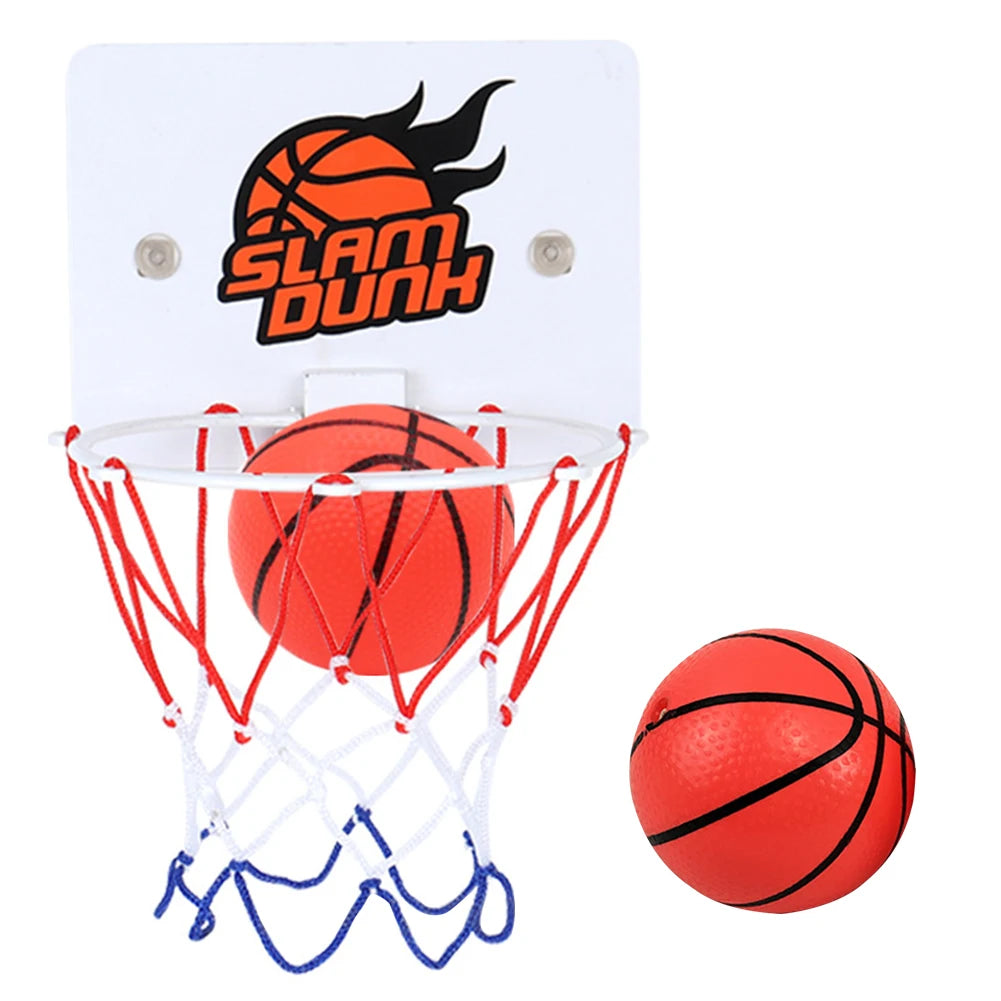 Suction Cup Basketball Hoop with 2 Balls Wall-Mounted Basketball Hoop Mini Basketball Hoop for Home Living Room