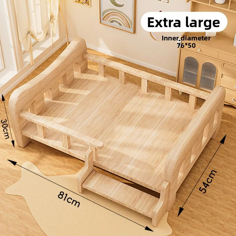 Pet bed, solid wood dog bed, all-season cat bed