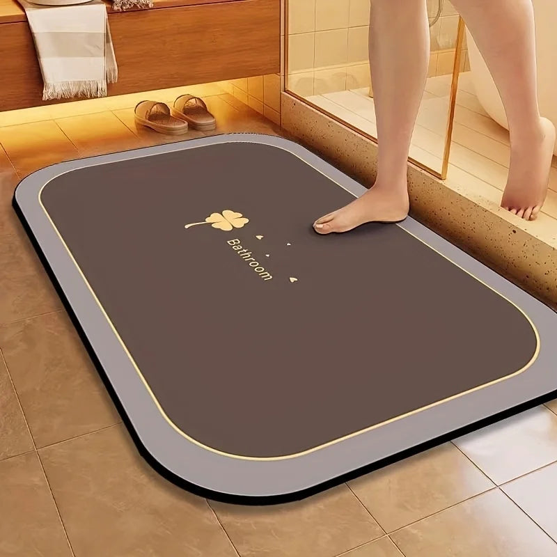 1pc Diatomite Bath Mat Quick Dry Super Absorbent Non-slip Floor Mat for Bathroom Shower Kitchen Pet Feeding | 24-hour Shipping