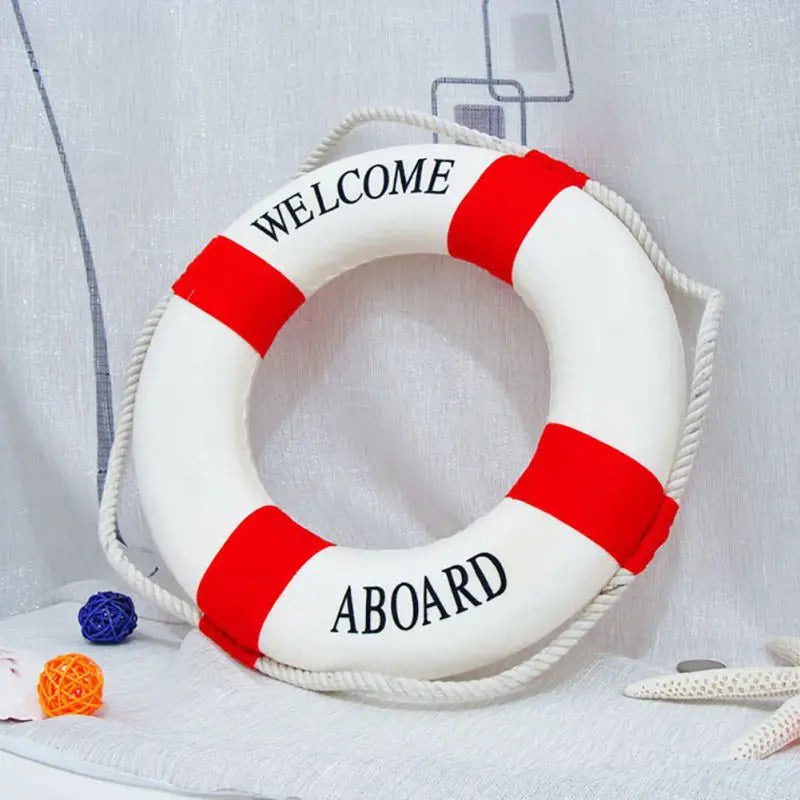 Hanging Round Decorative Lifebuoy For Wall Decoration Home Living Room Party Marine Beach Wedding Wall Hanging Lifebuoy Decors