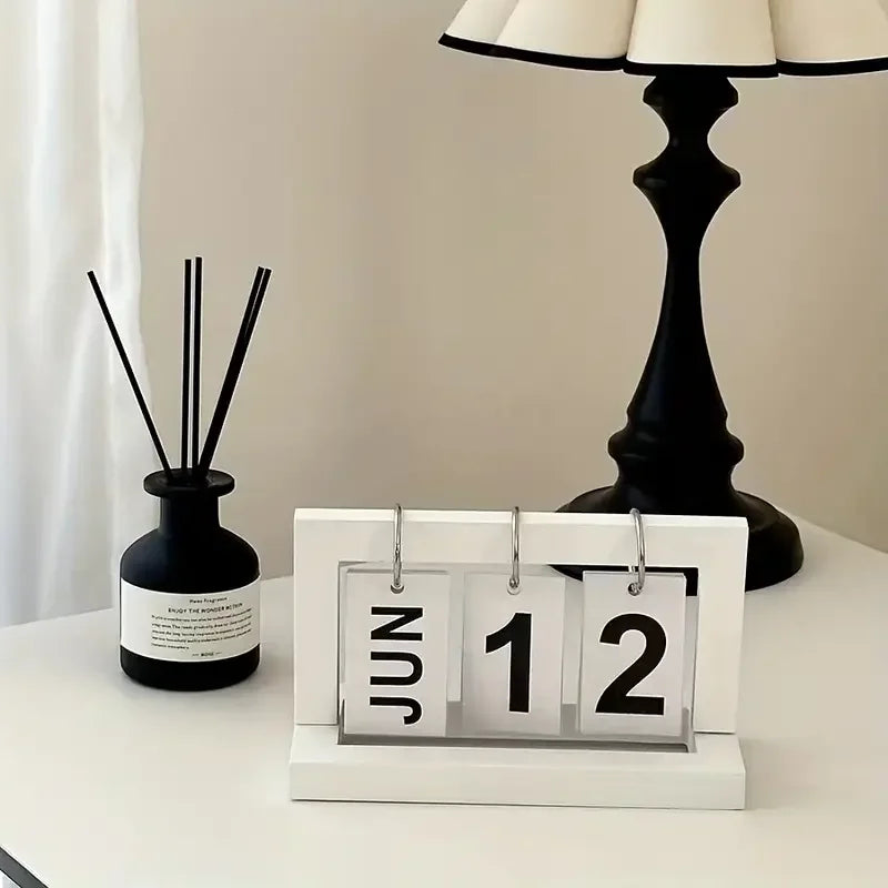 Minimalist Style Living Room Office Decoration Wooden Calendar Ornament Modern Desk Accessories