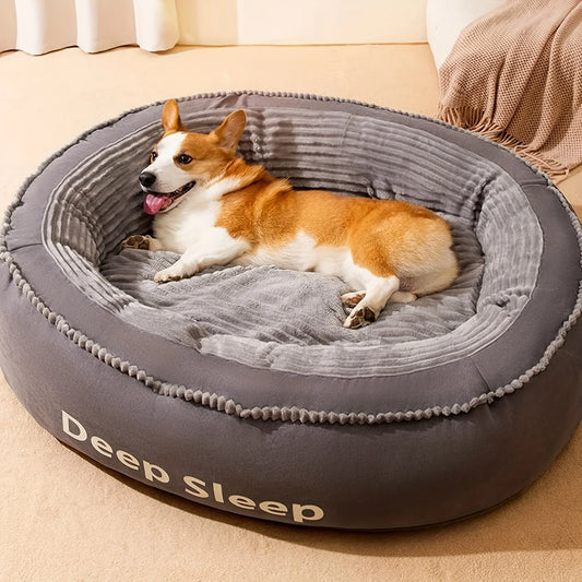 Pet Bed Round Dog Kennel Soft Washable Dog Cat Cushion Bed