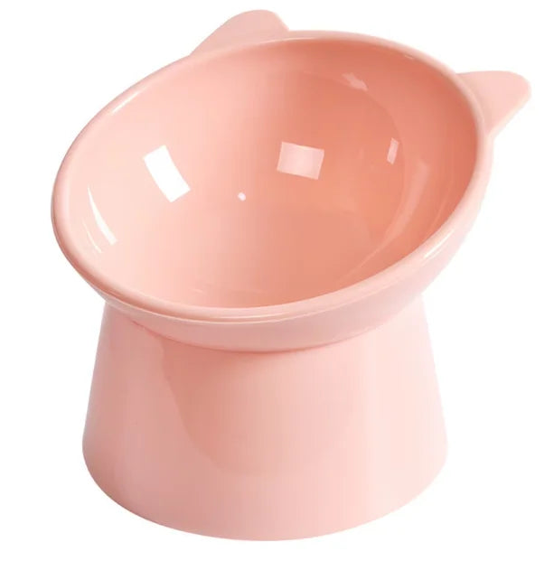 Cat-Ear Elevated Pet Bowl – Ergonomic Raised Feeder for Cats & Small Dogs, Non-Slip Base, Reduces Neck Strain